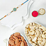 Ethnic Treasure Rakhi With Cashews And Almonds