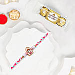 Ganesha Grace Rakhi With Ferrero Rocher 3 Pcs