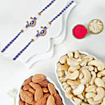 Protective Evil Eye Rakhi Duo With Cashews And Almonds