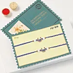 Protective Evil Eye Rakhi Duo With Ferrero Rocher 16 Pcs