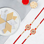 Royal Ethnic Rakhi Set With Kaju Katli