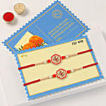 Royal Ethnic Rakhi Set With Motichoor Laddoo