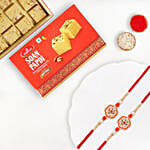 Royal Ethnic Rakhi Set With Soan Papdi