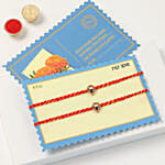 Sacred Mauli Rakhi Set Of 2 With Cashews And Almonds