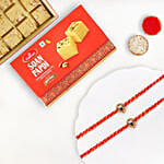 Sacred Mauli Rakhi Set Of 2 With Soan Papdi