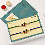 Meenakari Rakhi Set Of 2 With Cashews And Almonds