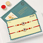 Om Rakhi Set Of 2 With Ferrero Rocher 3 Pcs