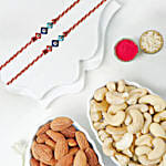 Evil Eye Rakhi Set Of 2 With Cashews And Almonds