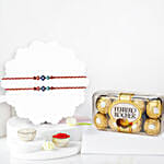 Evil Eye Rakhi Set Of 2 With Ferrero Rocher 16 Pcs