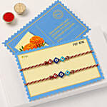 Evil Eye Rakhi Set Of 2 With Ferrero Rocher 16 Pcs