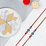 Evil Eye Rakhi Set Of 2 With Kaju Katli