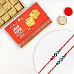 Evil Eye Rakhi Set Of 2 With Soan Papdi
