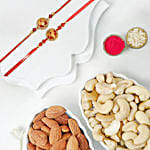 Ganesha Rakhi Set Of 2 With Cashews And Almonds