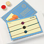 Beads Rakhi Set Of 3 With Ferrero Rocher 24 Pcs