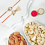 Bhaiya Bhabhi Rakhi Set Of 2 With Cashews And Almonds