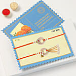 Bhaiya Bhabhi Rakhi Set Of 2 With Cashews And Almonds