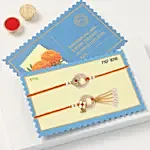Bhaiya Bhabhi Rakhi Set Of 2 With Ferrero Rocher 16 Pcs