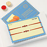 Elegant Beads Rakhi Set Of 2 With Cashews And Almonds