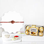 Traditional Meenakari Rakhi With Ferrero Rocher 16 Pcs