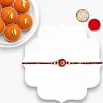 Traditional Meenakari Rakhi With Motichoor Laddoo