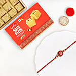 Traditional Meenakari Rakhi With Soan Papdi
