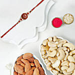 Traditional Meenakari Rakhi With Cashews And Almonds