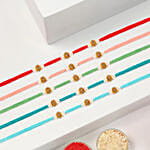 Pearl Beaded Rakhi Set Of 5 With Half Kg Chocolate Cake