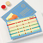Pearl Beaded Rakhi Set Of 5 With Half Kg Chocolate Cake