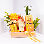 Om Rakhi Golden Treats Hamper