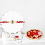 Om Shakti Rakhi With Pooja Thali Set