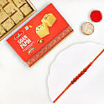 Rudraksha Mauli Rakhi With Soan Papdi