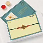 Sneh Gold Radha Krishna Pearl Rakhi With Cashews And Almonds