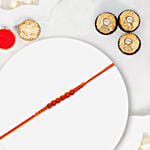 Rudraksha Mauli Rakhi With Ferrero Rocher 3 Pcs