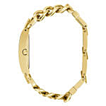 Guess Gold Analong Watch With Flowers Gift Box For Her