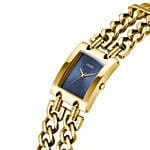 Guess Gold Analong Watch With Flowers Gift Box For Her