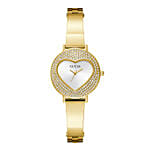 Guess Womens Watch With Pink Rose Heart Arrangement