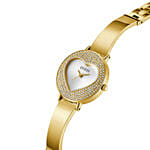 Guess Womens Watch With Pink Rose Heart Arrangement