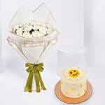 April Birthday Daisy Bouquet With Cake
