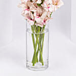 Pink Gladiolus In Premium Vase