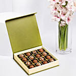 Pink Gladiolus with Chocolates