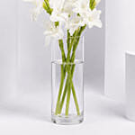 White Gladiolus In Premium Vase