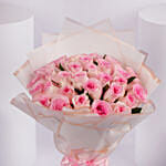 35 Dual Shade Pink Roses Designer Bouquet