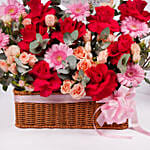 Personalised Name Birthday Balloon & Flower Basket