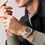 Fossil Mens Crosby Three Hand Date Two Tone Stainless Steel Watch