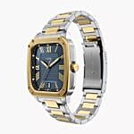 Fossil Mens Crosby Three Hand Date Two Tone Stainless Steel Watch