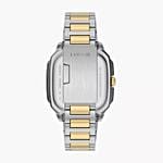 Fossil Mens Crosby Three Hand Date Two Tone Stainless Steel Watch