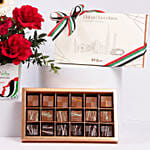 Luxury Emirati Womens Day Flower Arrangement And Dubai Chocolate