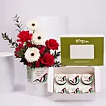 Luxury Emirati Womens Day Flower Arrangement With Cupcake