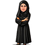 Elegant Abaya Lady Caricature