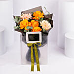 Vibrant Orange Rose And Gerbera Bouquet